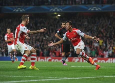 Alexis le dio el pase a fase de grupos al Arsenal