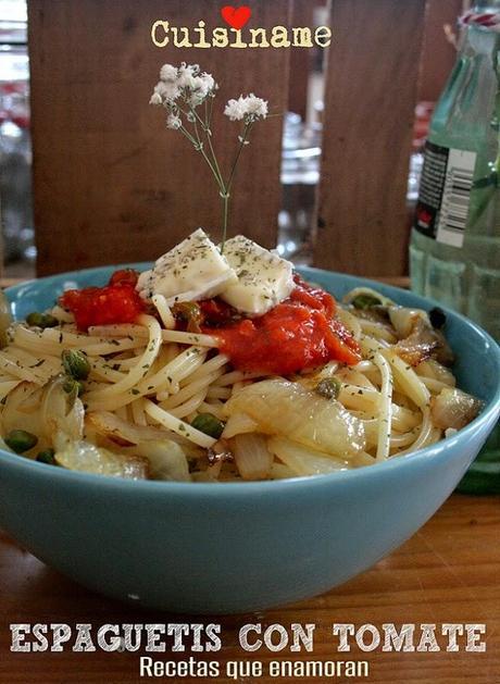 espaguetis, receta de espaguetis, espaguetis con tomate, quesos, pasta, recetas fáciles, espaguetis con tomate receta, receta originales, recetas de cocina, cuisiname