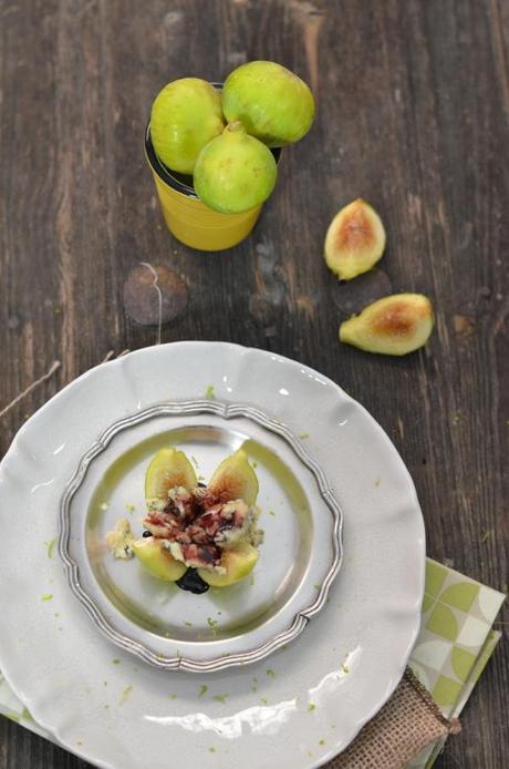 Higos caramelizados con oporto y queso azul Blue Stilton