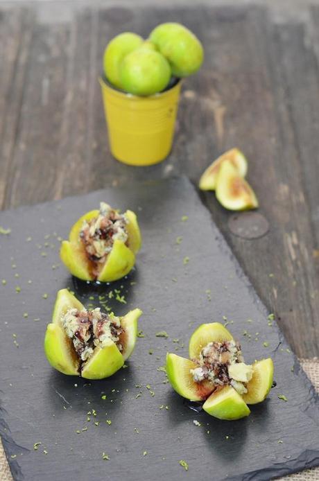 Higos caramelizados con oporto y queso azul Blue Stilton