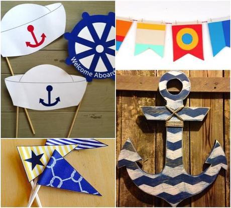 Nautical photo booth props