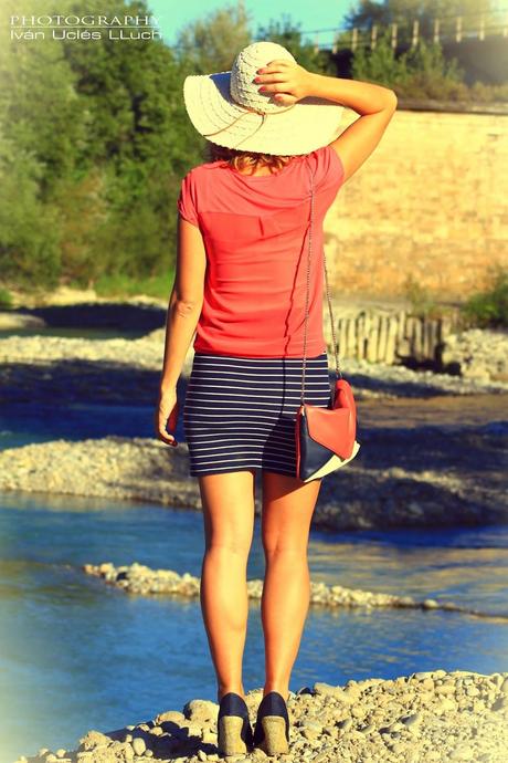Navy + Coral