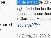 PODEMOS cambia fecha nacimiento Wikipedia: antes 11-M ahora enero.