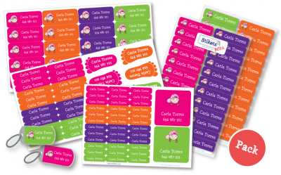 5 Ofertas y descuentos online para ahorrar en la Vuelta al Cole que no te puedes perder pack de etiquetas adhesivas de Stikets