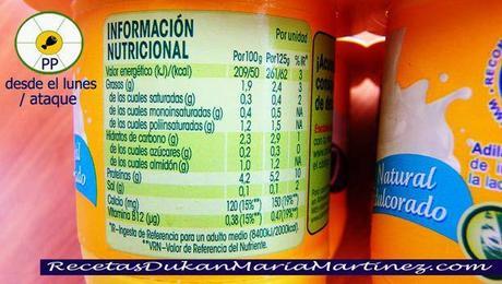 Savia de Danone, Valores nutricionales