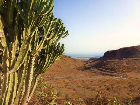 Contrastes de Gran Canaria a través de sus miradores (III) Carretera que conduce hasta el mirador