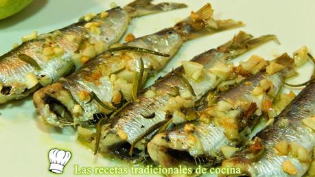sardinas al horno con ajo y romero