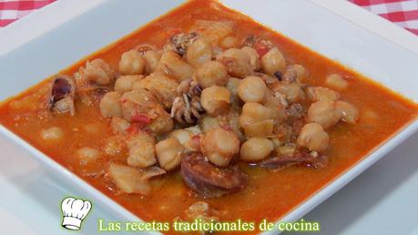 Cómo hacer garbanzos con chocos