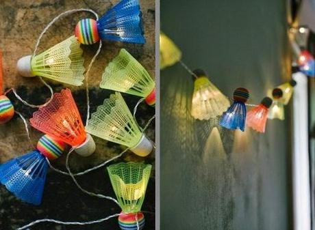 DIY: TRES GUIRNALDAS DE LUZ CON PELOTAS DE PING-PONG