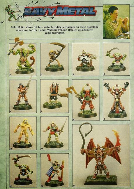 Mike McVey y los originales de Heroquest en metal(1989)