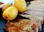 Secreto ibérico, macerado mostaza, parrilla