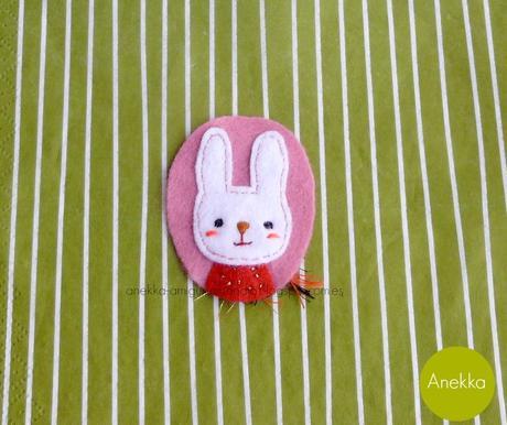 broche conejito fieltro