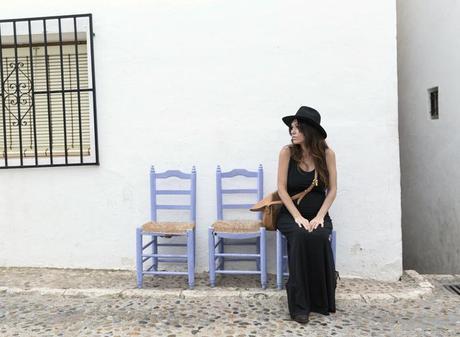 street style barbara crespo altea black long dress C&A fashion blogger outfit blog de moda 