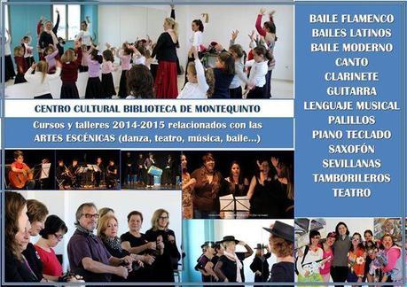Mas de 60 cursos y talleres disponibles en el Centro Cultural Biblioteca de Montequinto. artesescenicas
