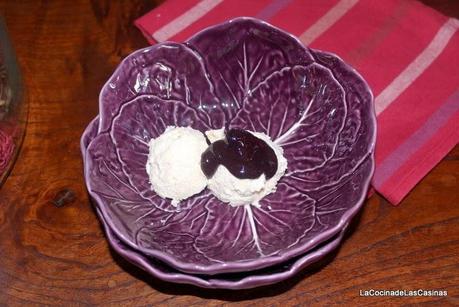 Helado de Manzana Asturiana y Crema de Arándanos