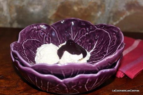 Helado de Manzana Asturiana y Crema de Arándanos