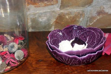 Helado de Manzana Asturiana y Crema de Arándanos