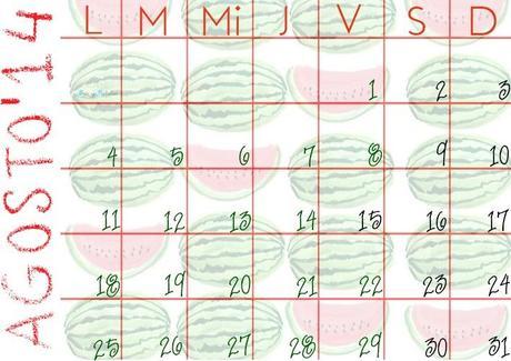 Calendarios agosto - Domingo de recomendaciones -