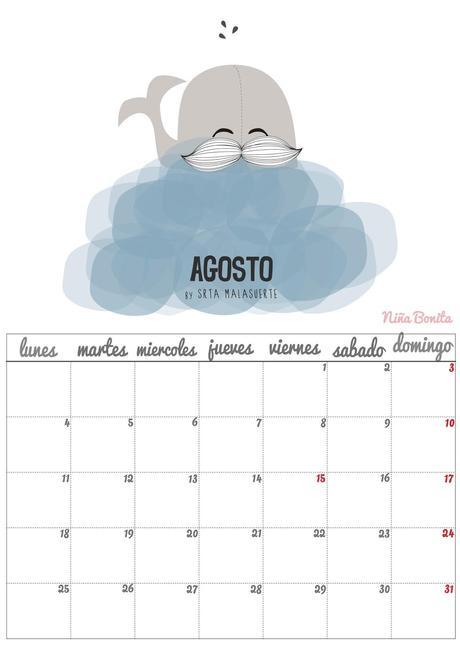 Calendarios agosto - Domingo de recomendaciones -