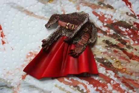 Piel de lobo de la capa terminada