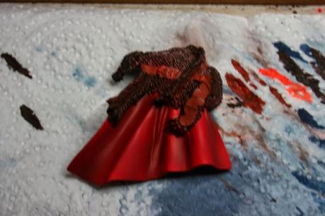 Base de la piel de lobo de la capa