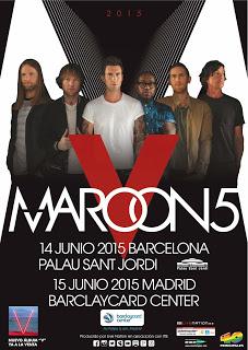 Maroon 5 actuarán en Barcelona y Madrid