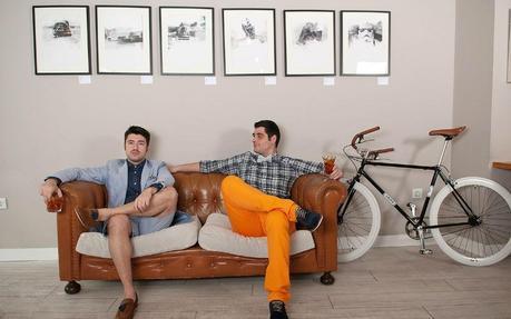 Salas y Rodríguez en la sesión de fotos