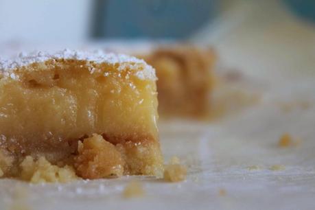 Lemon bars o barritas de limón 