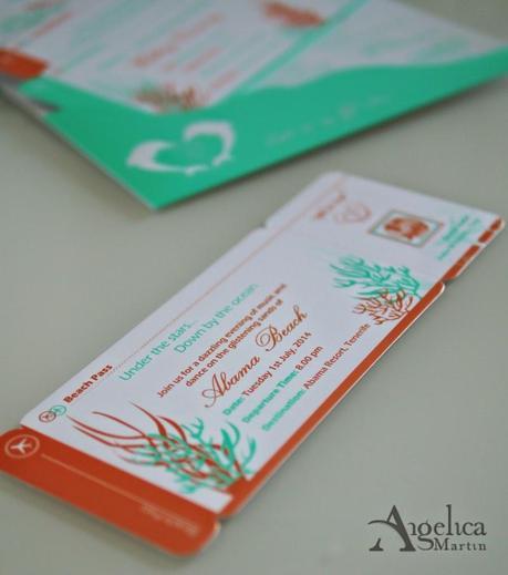 Invitación de Boda Neha y Sunil: Billete de avión