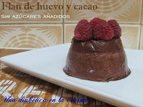 Flan de huevo y cacao Valor sin azúcares añadidos