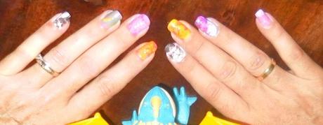 Water manicure, manicura al agua, manicura, nail art decoration, nail art,