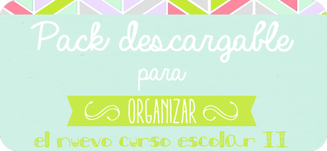 Descargables: Pack para organizar el curso escolar II