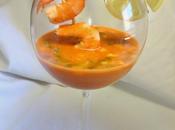 Sorbete gambas curry rojo cítricos