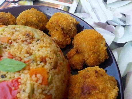 Champiñones empanados crujientes