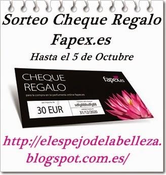 Sorteo Cheque Regalo de 30€ para gastar en Fapex.es!!.