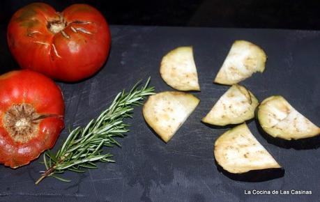 Focaccia de Berenjenas, Tomate, Mozzarella y Anchoas
