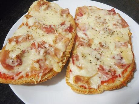 pizza de pan payés