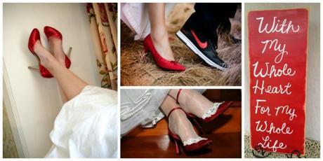Ideas creativas para llevar algo rojo en tu boda zapatos rojos boda