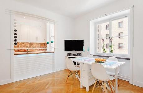 mini piso nórdico estilo nórdico distribución diáfana diseño de interiores nórdicos decoración muebles de ikea decoración mini pisos decoración interiores pequeños cocinas blancas modernas pequeñas blog decoración nordica escandinava 