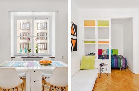 mini piso nórdico estilo nórdico distribución diáfana diseño de interiores nórdicos decoración muebles de ikea decoración mini pisos decoración interiores pequeños cocinas blancas modernas pequeñas blog decoración nordica escandinava 