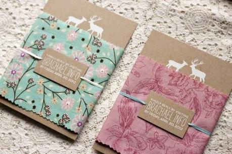 Tus invitaciones de boda con tela