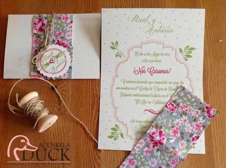 Tus invitaciones de boda con tela