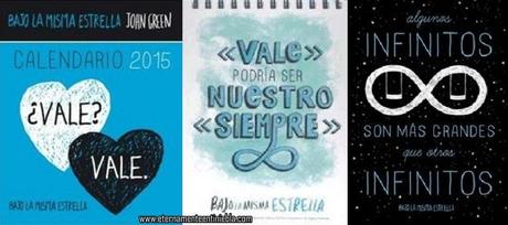 Más, más y más de Bajo la misma estrella por Nube de Tinta: El calendario, la libreta y la lámina