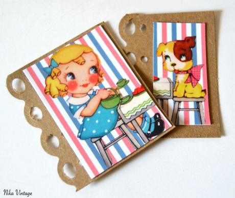 diy, marca - paginas, vintage, recotable niña