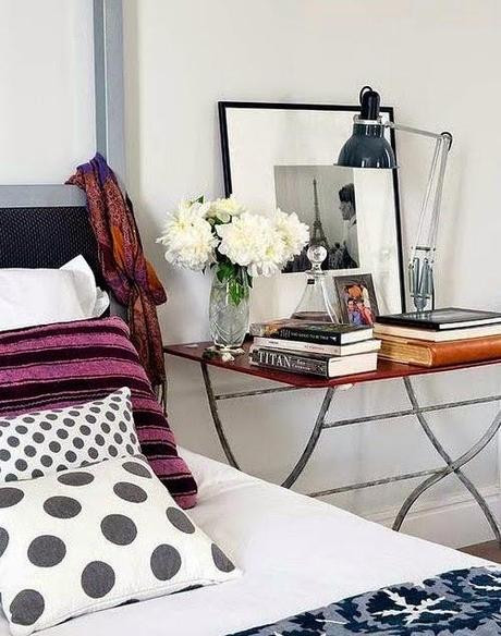 Mesas de jardín como mesillas de noche