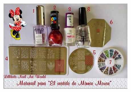 RETO PUNTOS MNA (Uña completa): El vestido de Minnie Mouse