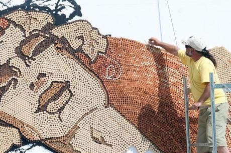 Mosaico de corcho mas grande del mundo record guinness