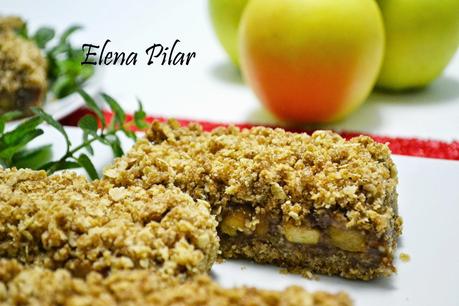 Barritas de avena rellenas de 'pie' de manzana