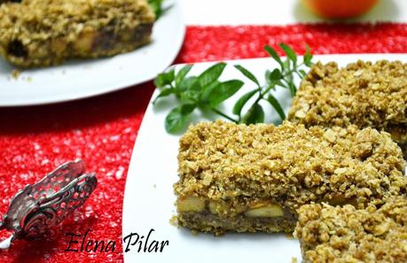 Barritas de avena rellenas de 'pie' de manzana