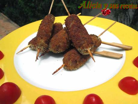 BANDERILLAS DE BERENJENA CON SALSA DE SOJA